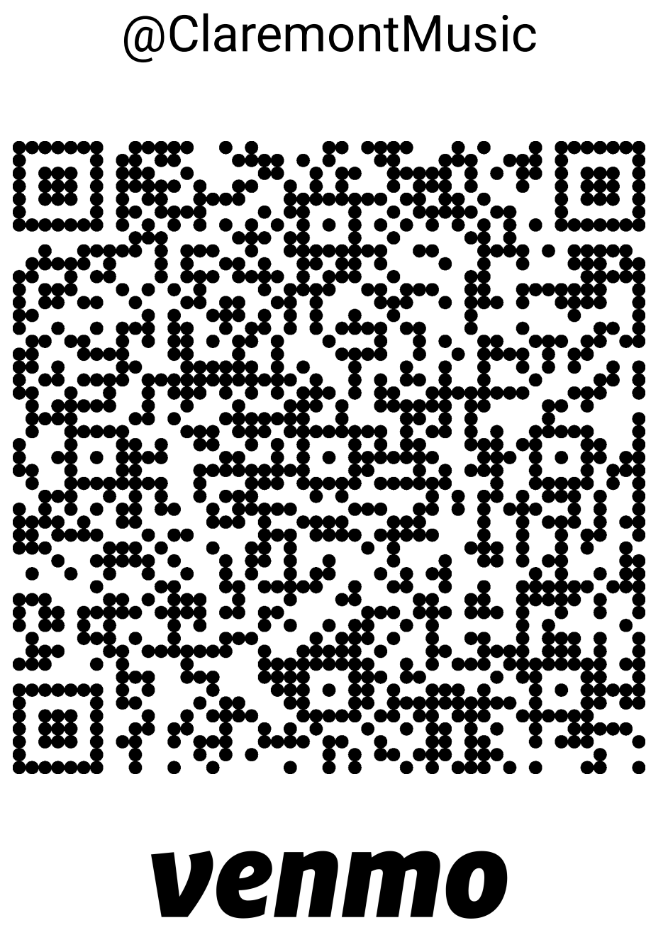 Claremont Music Scene Venmo QR code